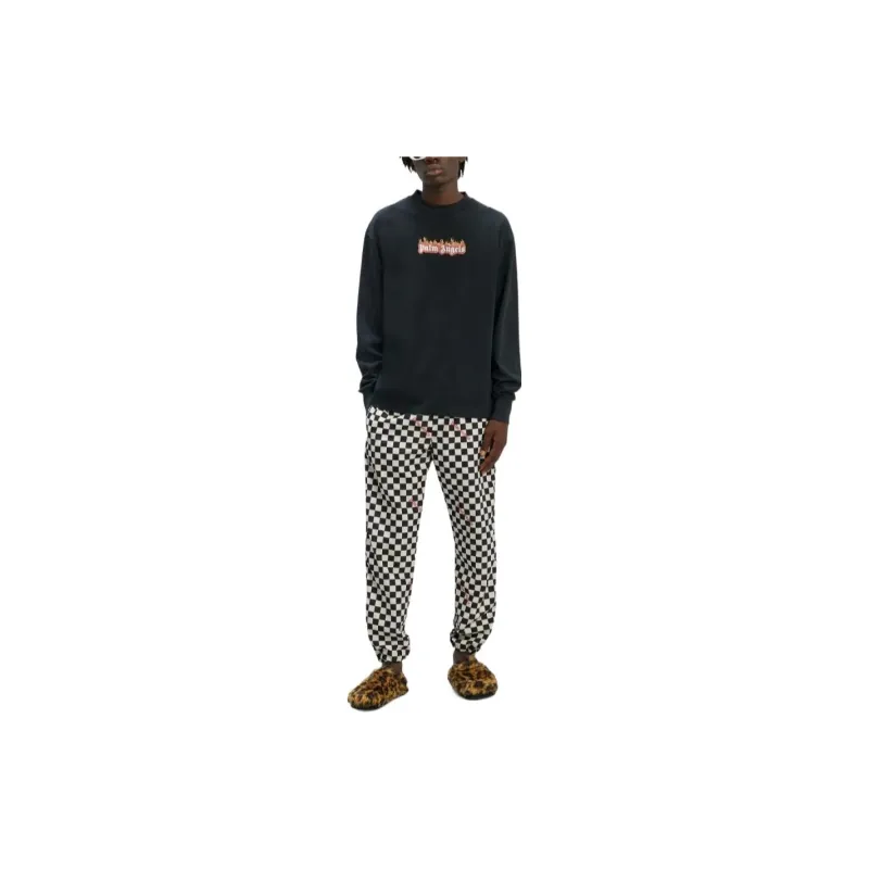 PALM ANGELS Burning Logo Classic Longsleeve T shirt-1
