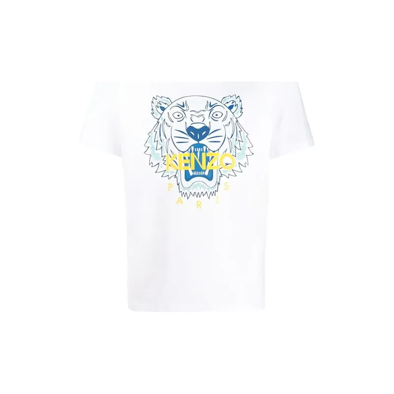 KENZO Classic Tiger Head T Shirt Men's White-6