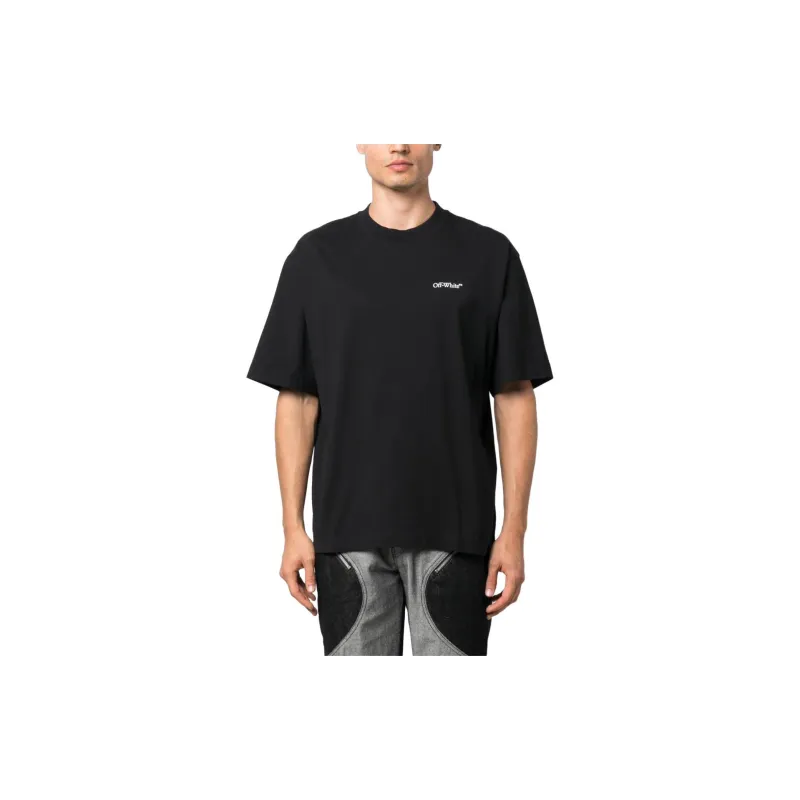OFF WHITE Logo Print Short Sleeve T shirt-2
