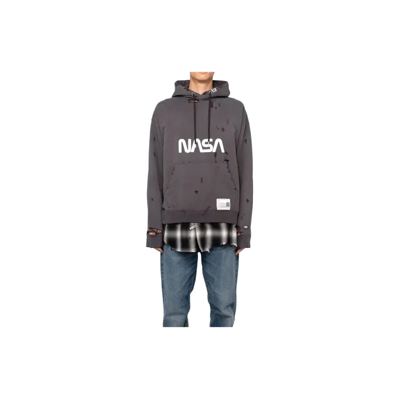 Maison Mihara Yasuhiro NASA print Cotton Hoodie-2