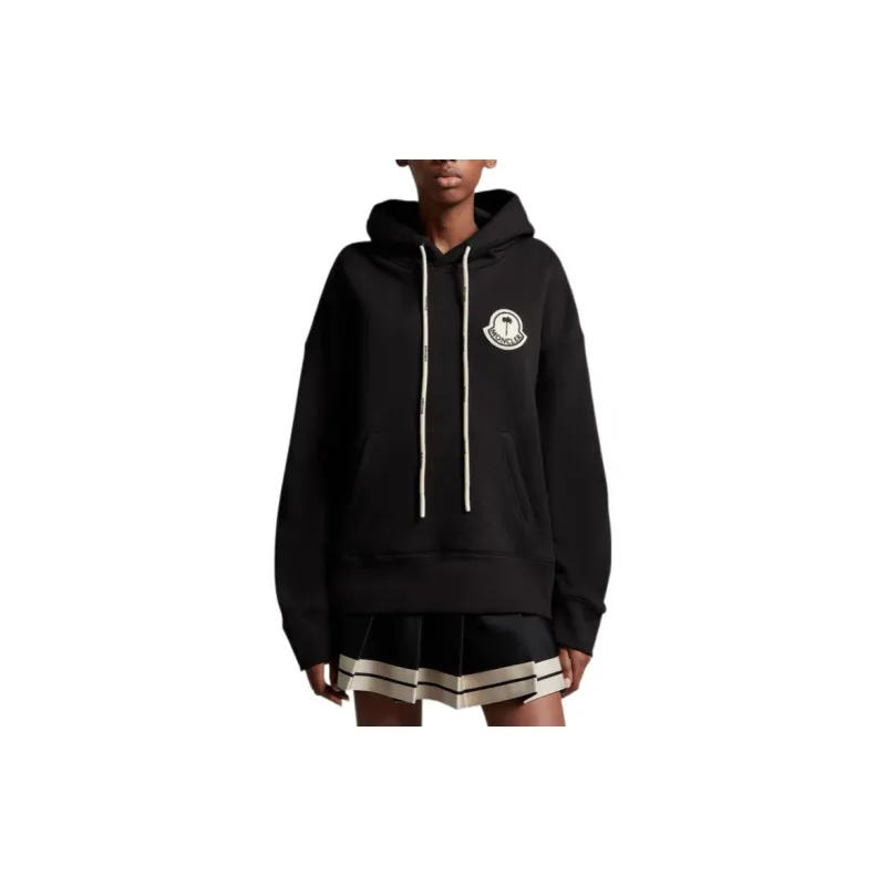 Palm Angels X MONCLER GENIUS Palm Angles Collaboration Collection Sweatshirts Unisex Black-1