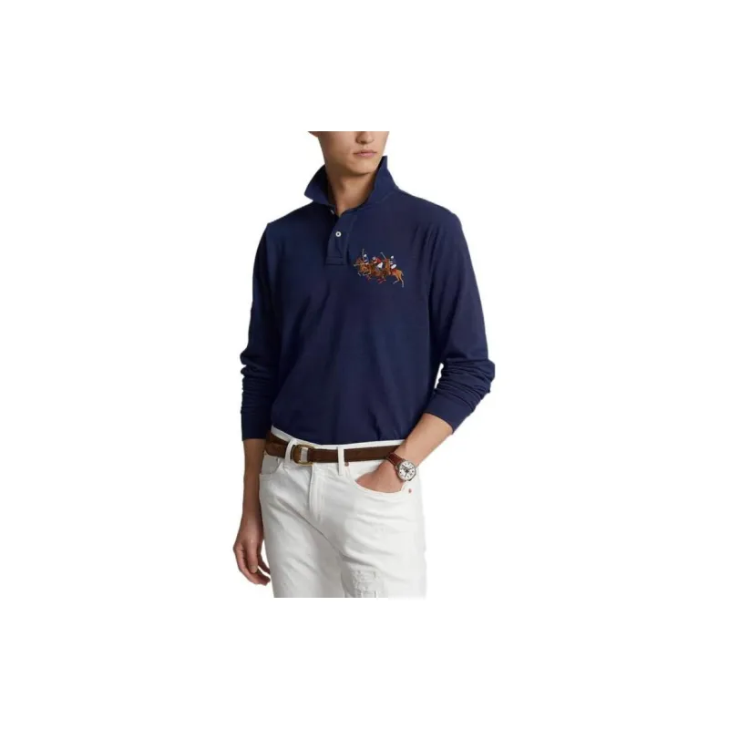 Polo Ralph Lauren FW22 Polo Shirt Men's Marine Blue-3