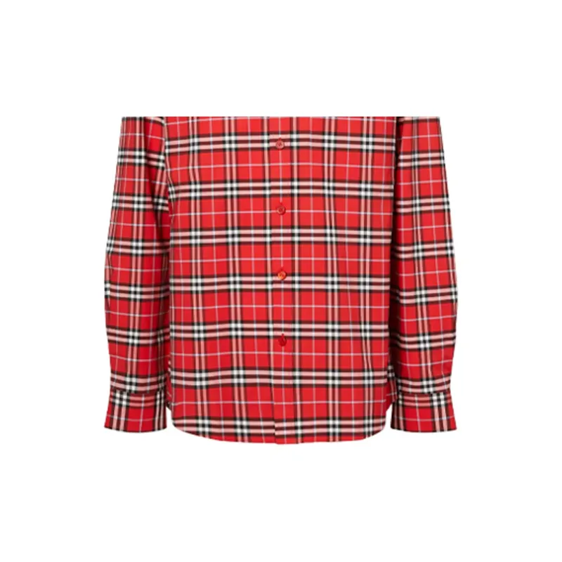 Burberry Shirts Men Red-5