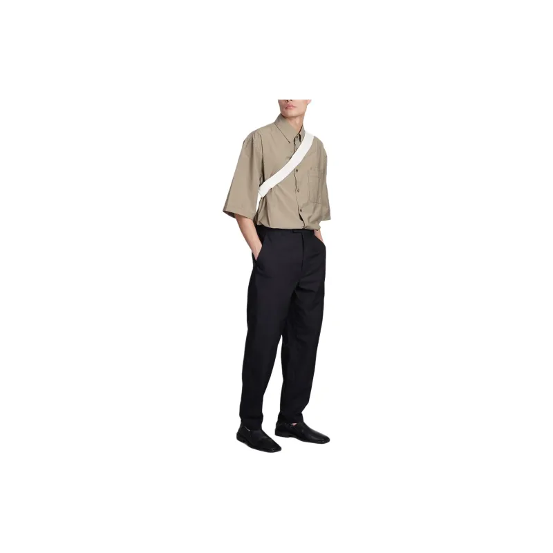 Lemaire Button Up Curved Hem Shirt-4