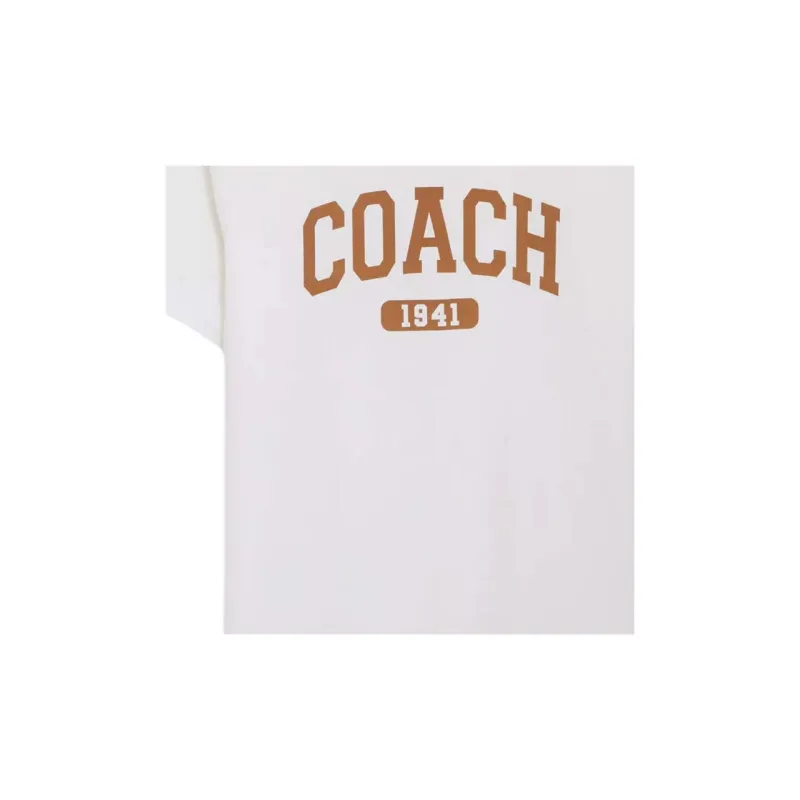 COACH Varsity T Shirt In Organic Cotton T Shirt Men's White-4