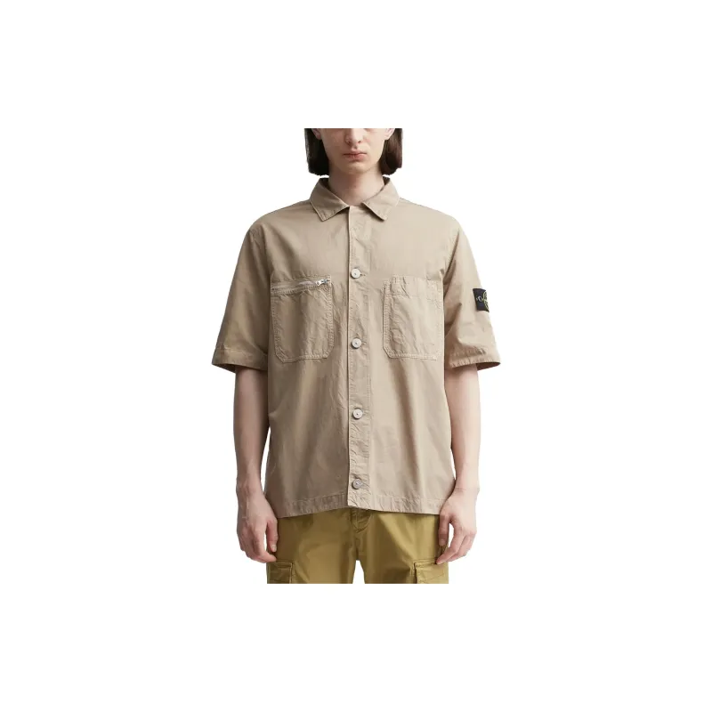 STONE ISLAND SS23 Shirt Men's Dove Gray Color-4