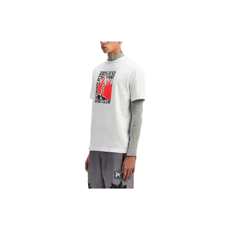 PALM ANGELS Ski Club Graphic Printed T Shirt-2