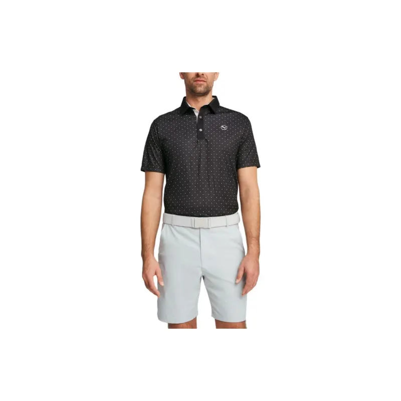 PUMA Golf Pure Geo Polo Shirts Men Black-3