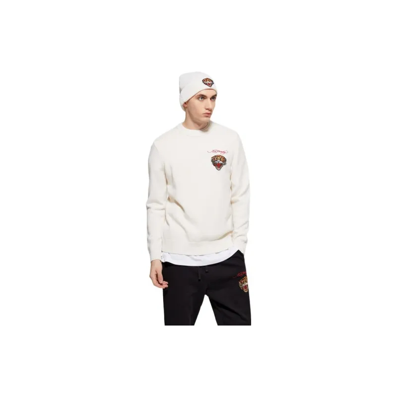 Ed Hardy Knitwear Men Ivory White E1OWM031-3