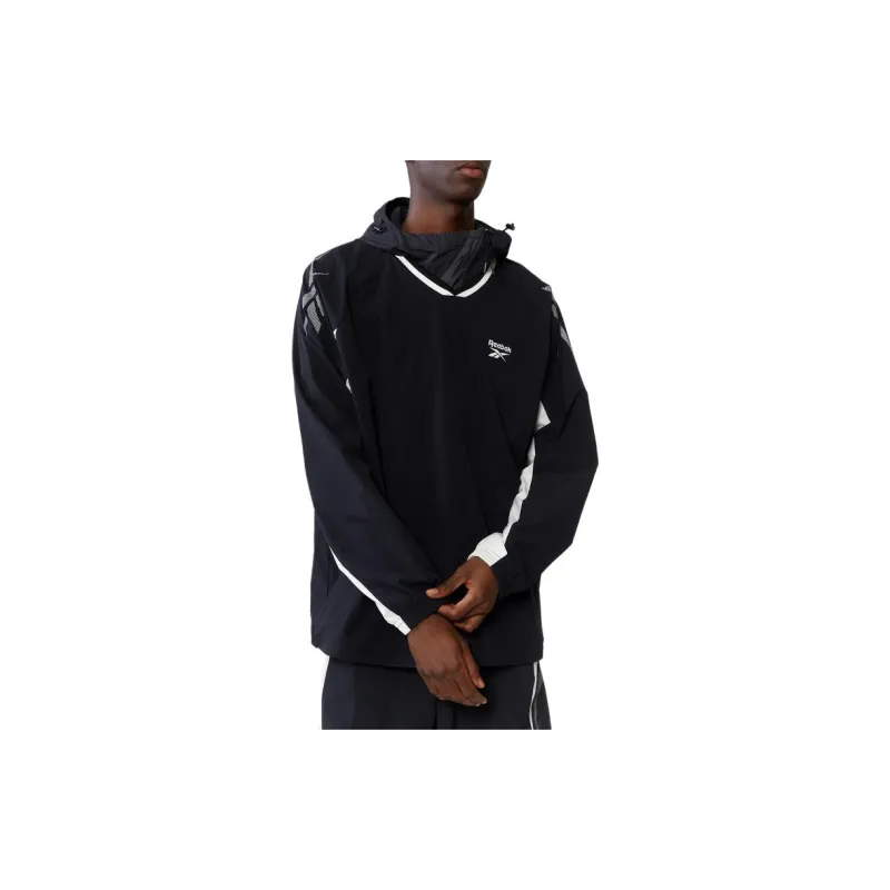 Reebok Hidden Bentil Anorak Trench Coat Unisex Black-3