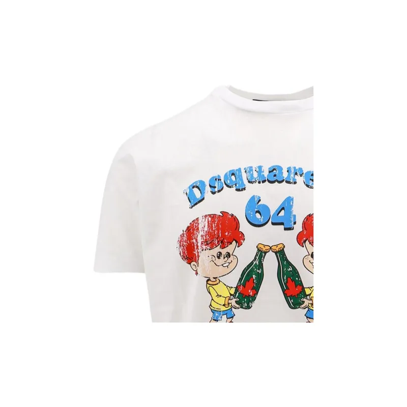 DSQUARED 2 Graphic Printed Crewneck T Shirt-5