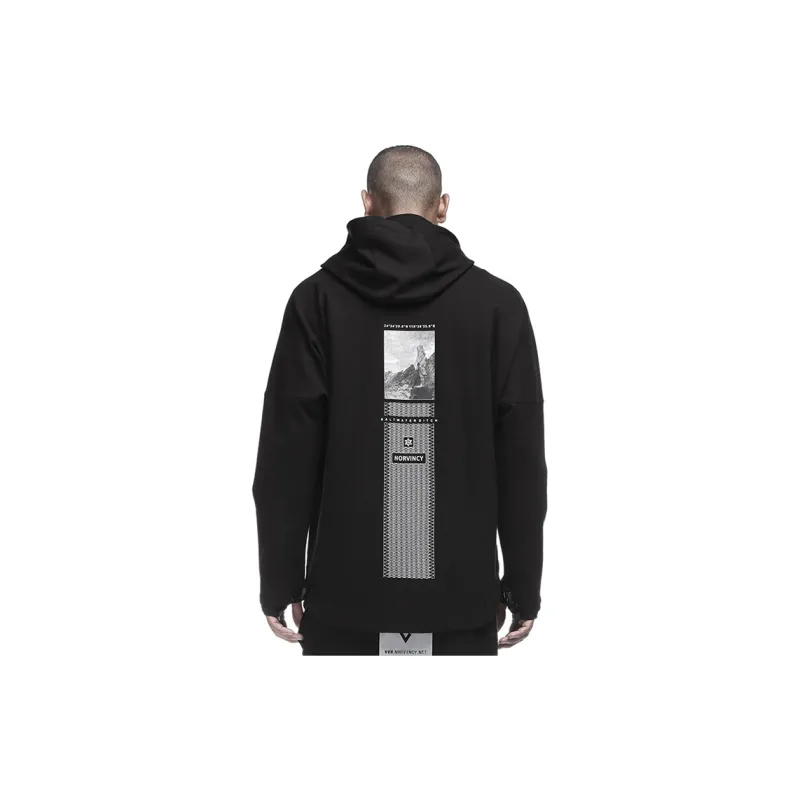 NORVINCY Deconstructed Style Solid Color Hoodie Unisex-2