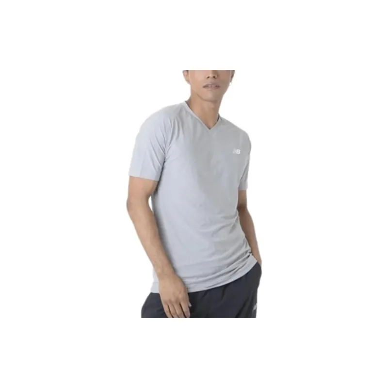 New Balance BP Jacquard T Shirts Men Gray-2
