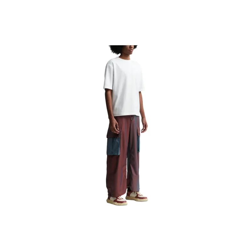FRIED RICE Casual Pants Unisex Dark Red-4