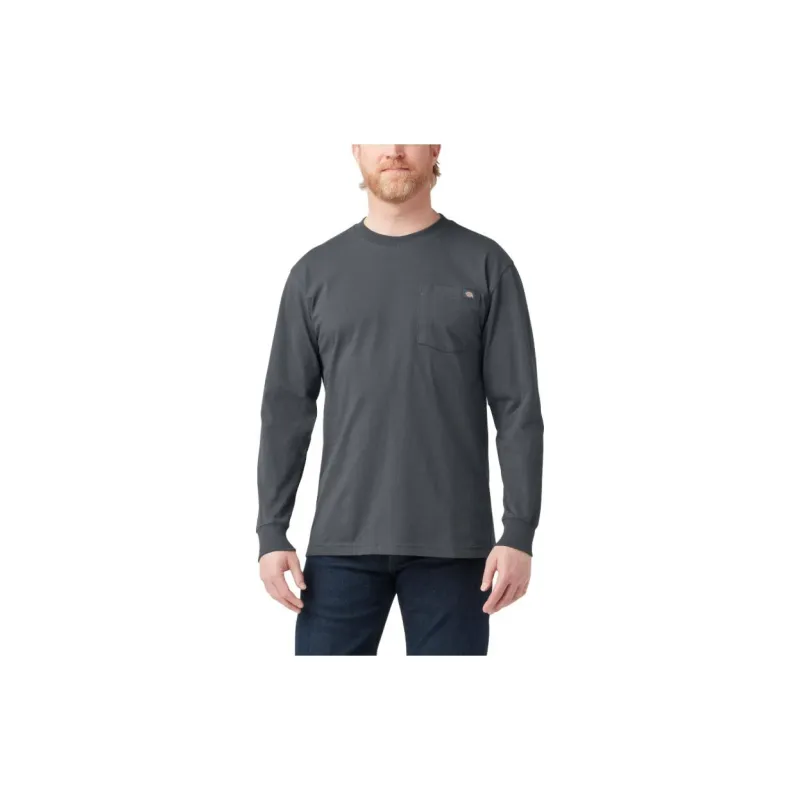 Dickies Heavyweight Long Sleeve Pocket T-Shirt T-Shirt Men's Charcoal Gray-1