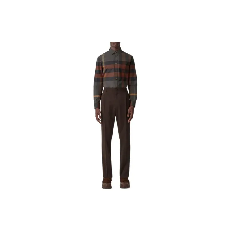 Burberry Check Stretch Cotton Poplin Shirt-1