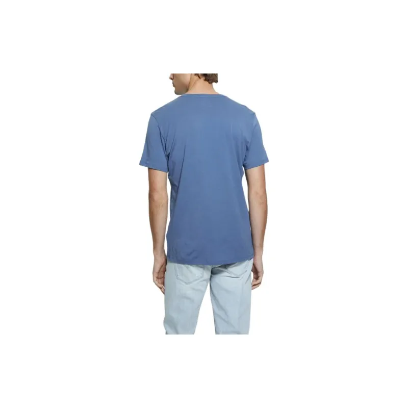 GUESS T-Shirts Men Blue-3