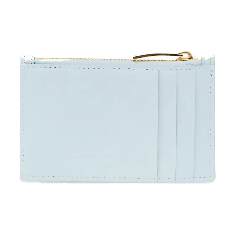 Bottega Veneta Calfskin Card Holder Women's Light Blue-1