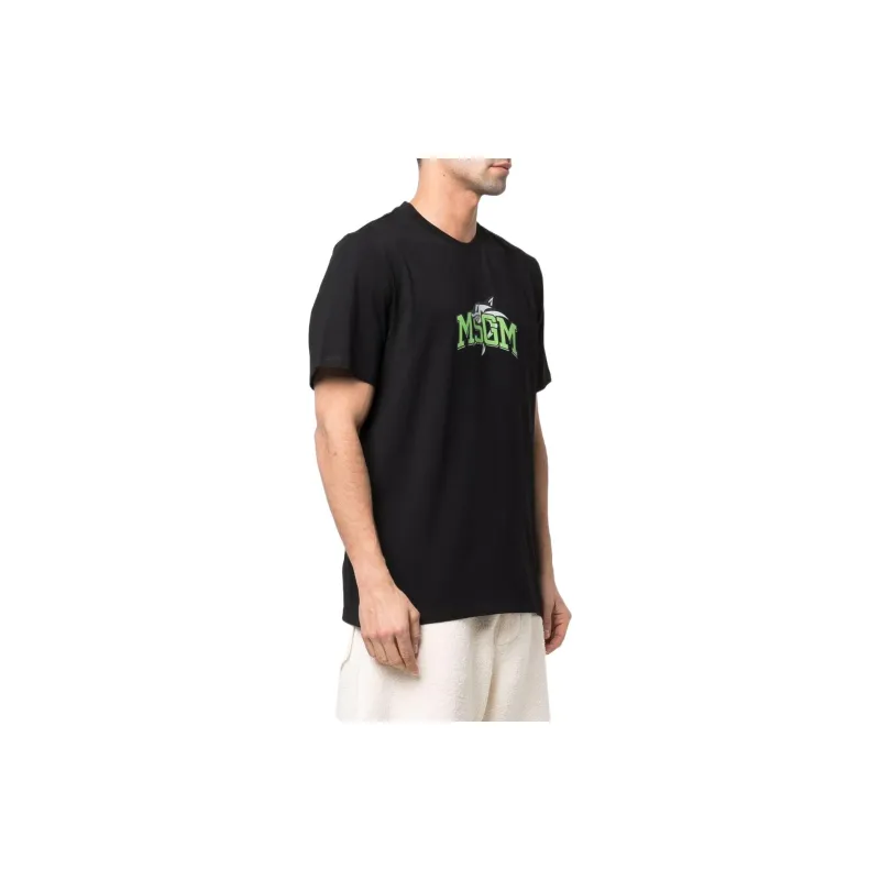 MSGM T-Shirts Men Black-2