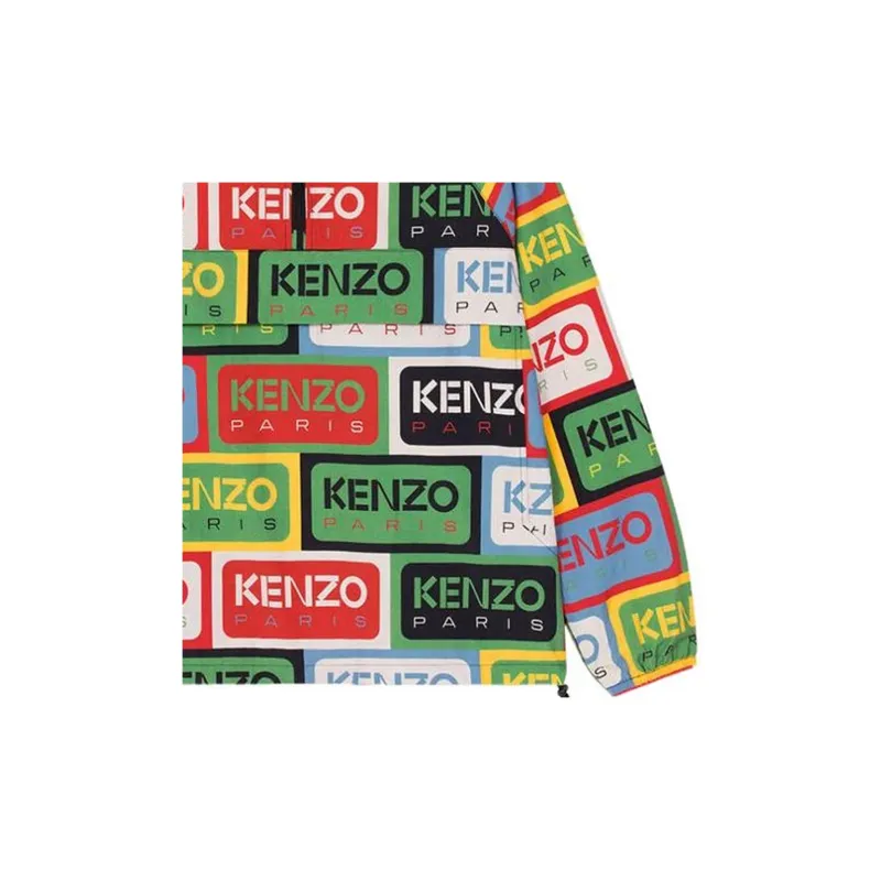 KENZO Labl print Half zip Windbreaker-6