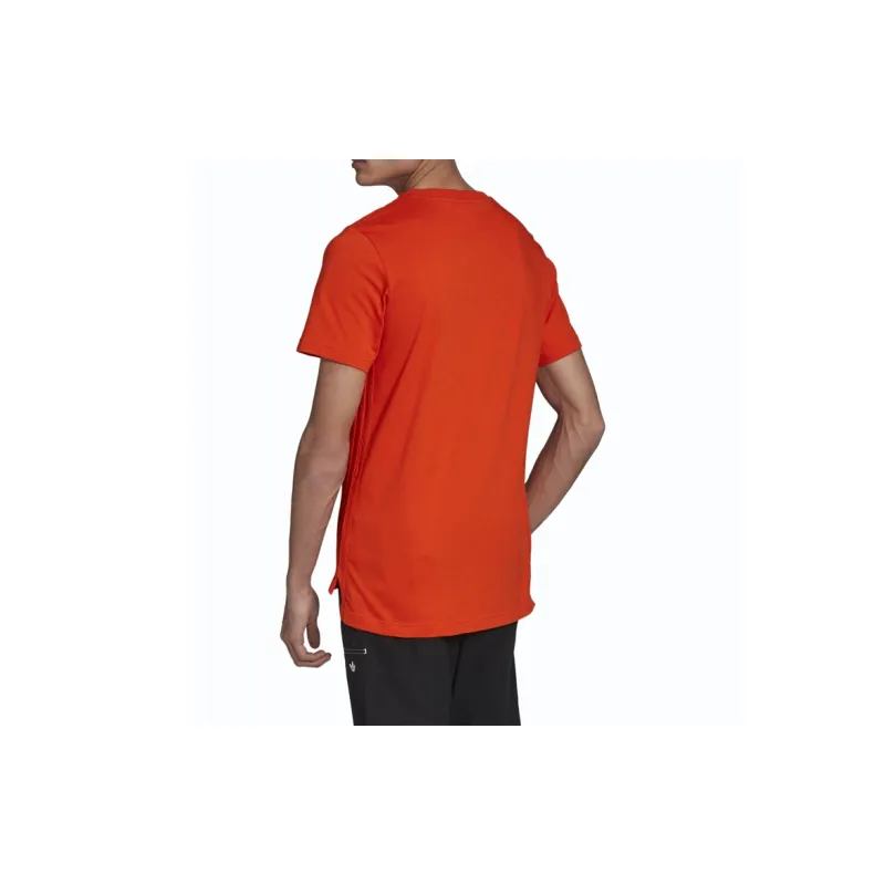 Adidas Originals Set in Sleeve T Shirt Men's Preppy Orange Yellow-4