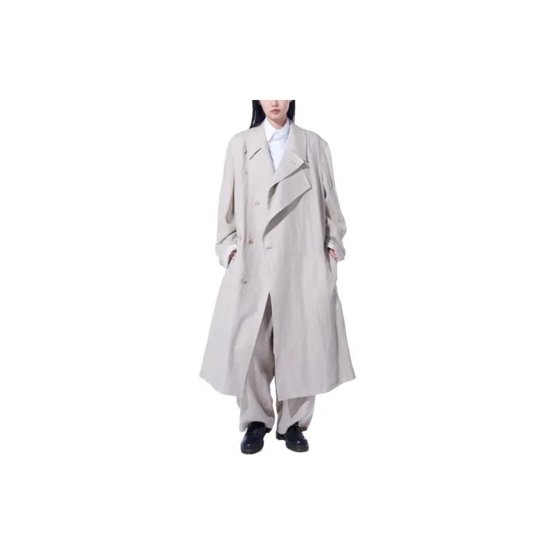 Yohji Yamamoto Coats Unisex Light Brown-5