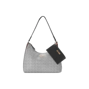 GUESS Artificial Leather Combo Bag Shoulder Bag Hobo Bag Handbag Shoulder Bag Small Size Women's Black