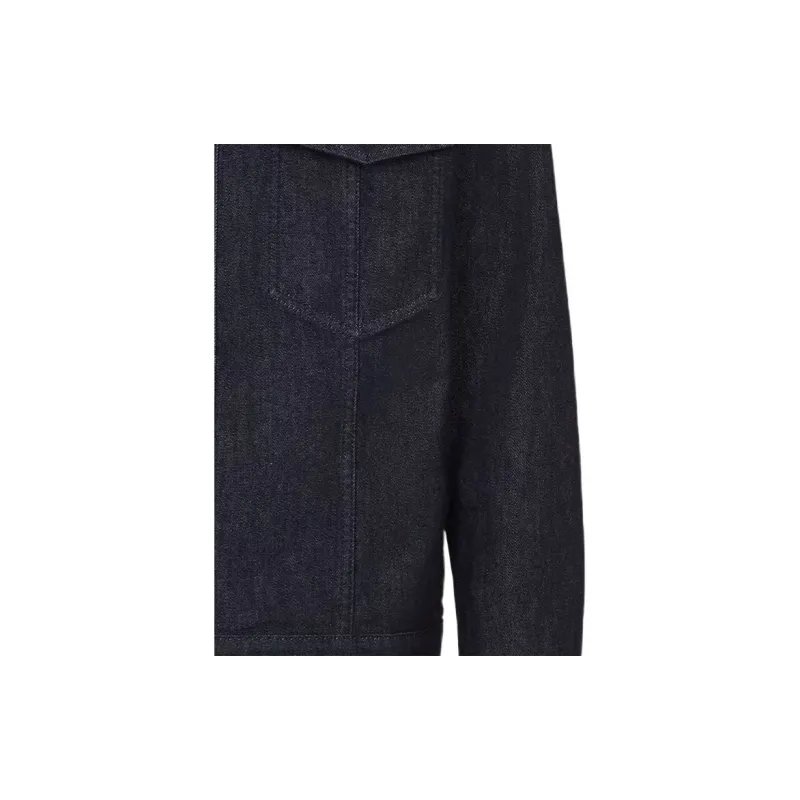 FENDI Logo Monogram Detailed Denim Jacket-5