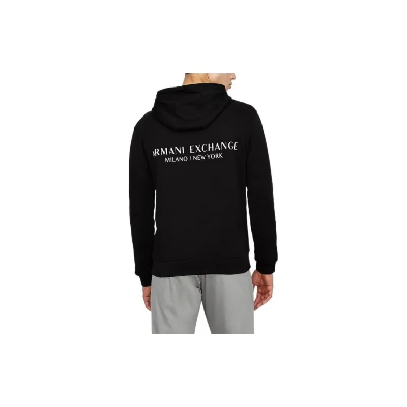 ARMANI EXCHANGE Logo print Drawstring Hoodie-4