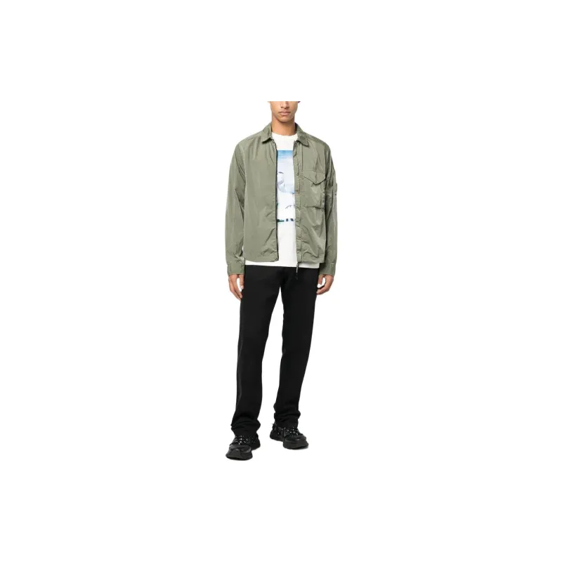 C.P.Company Logo Plaque Long Sleeved Jacket-1