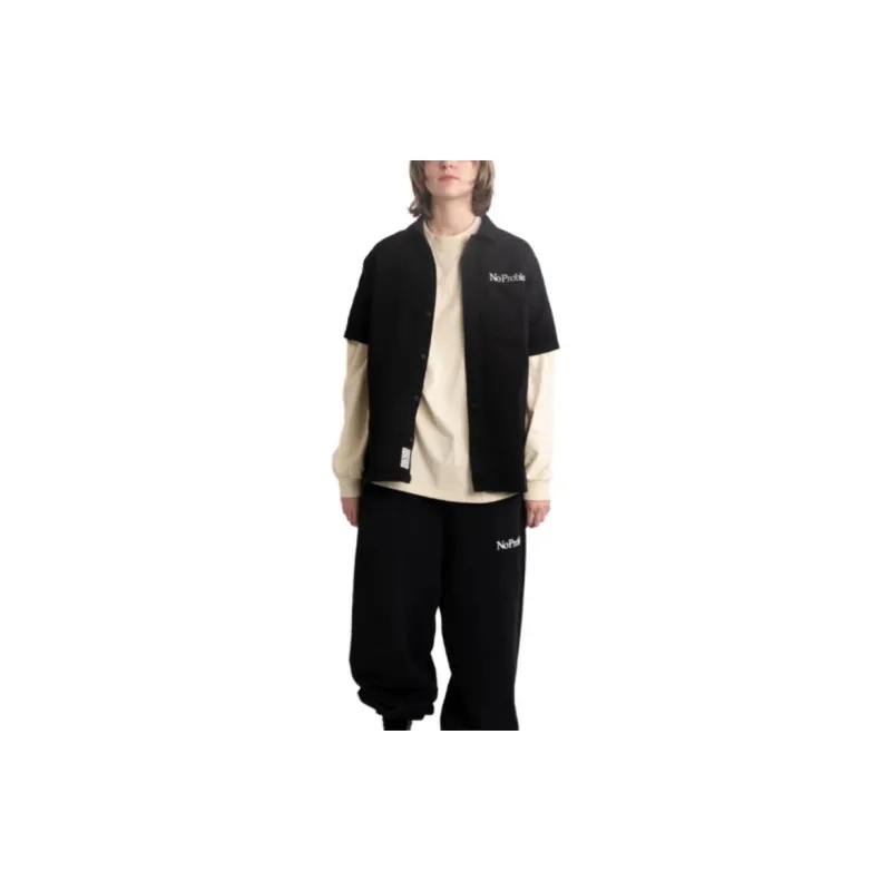 Aries No Problemo Embroidered Button Up Shirt-2