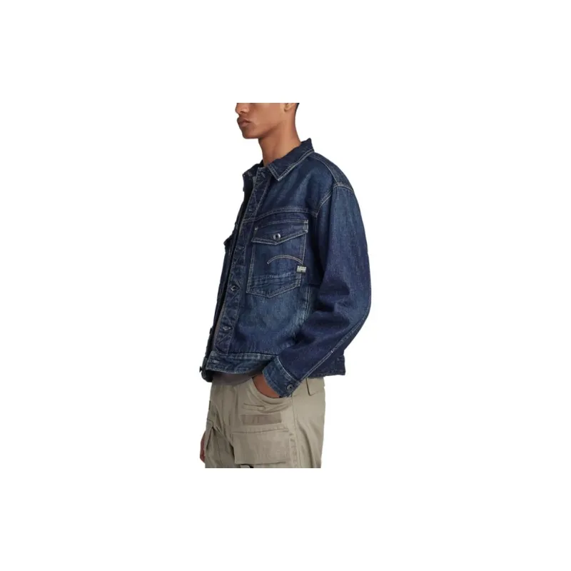 G STAR RAW Denim Jacket Men's Worn Himalayan Blue-3