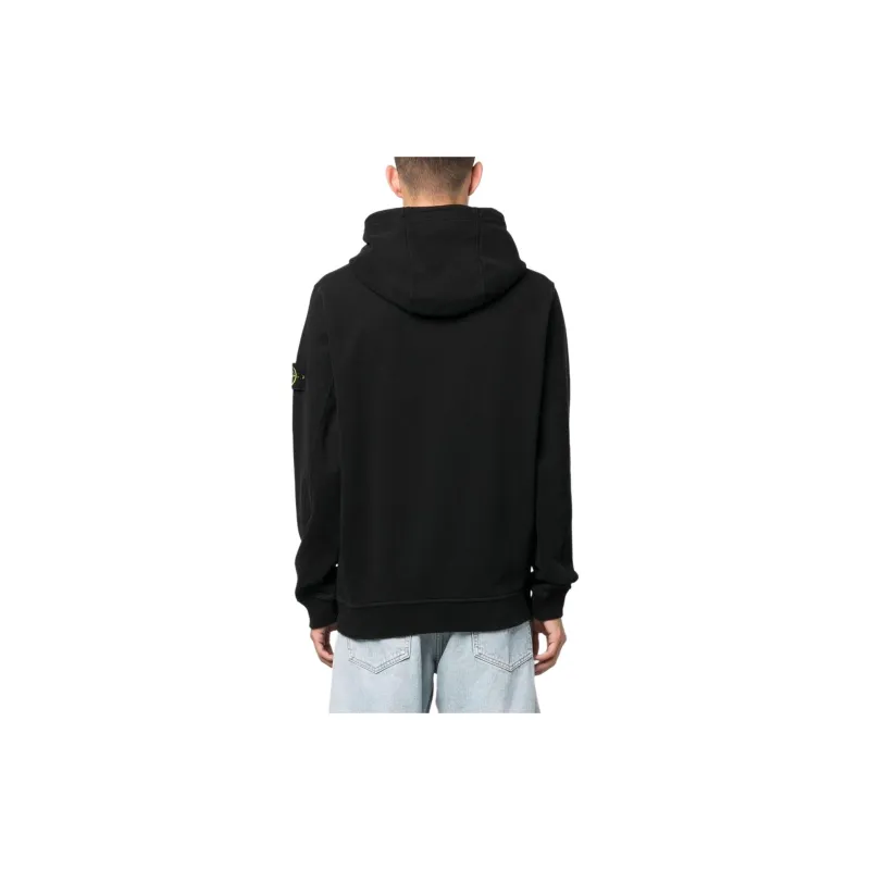 STONE ISLAND Logo Patch Long Sleeved Hoodie-3