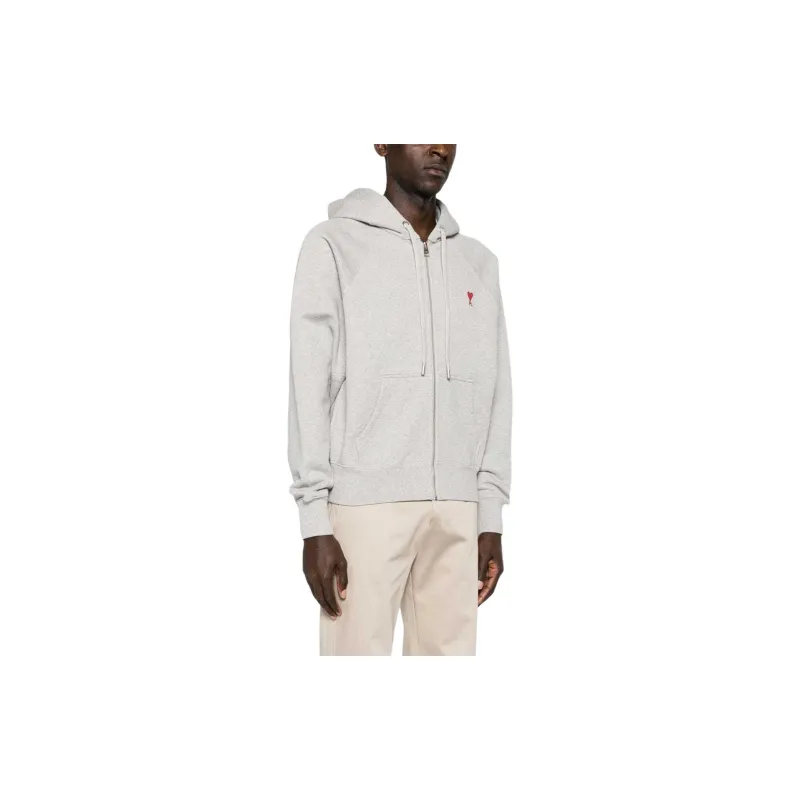 AMIPARIS Ami De Coeur embroidered Cotton Hoodie-3