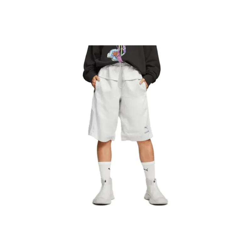 PUMA Logo Patch Drawstring Shorts-2