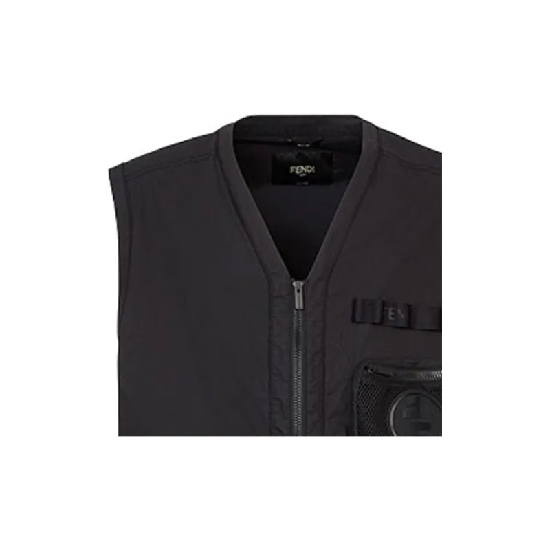 FENDI Vests Men Black-4