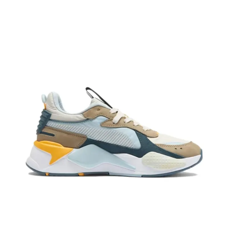 PUMA RS X Anti Slip Wear Resistant Low Top Casual Shoes Women's Beige Blue Yellow-1