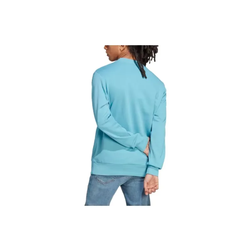 Adidas Essentials French Terry Embroidered Small Logo Sweatshirt Sweatshirt Men's Blue-2