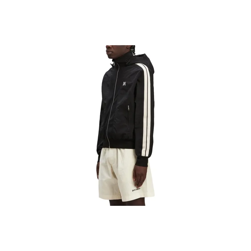 PALM ANGELS Logo Embroidered Hooded Jacket-4