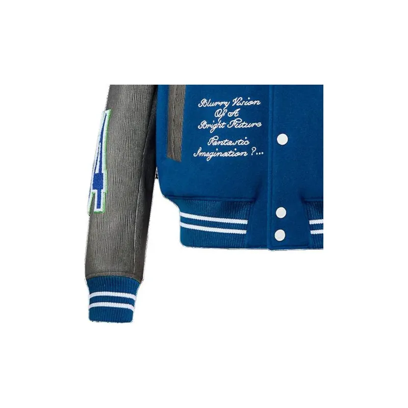 Lv Embroidered Varsity Blouson-3