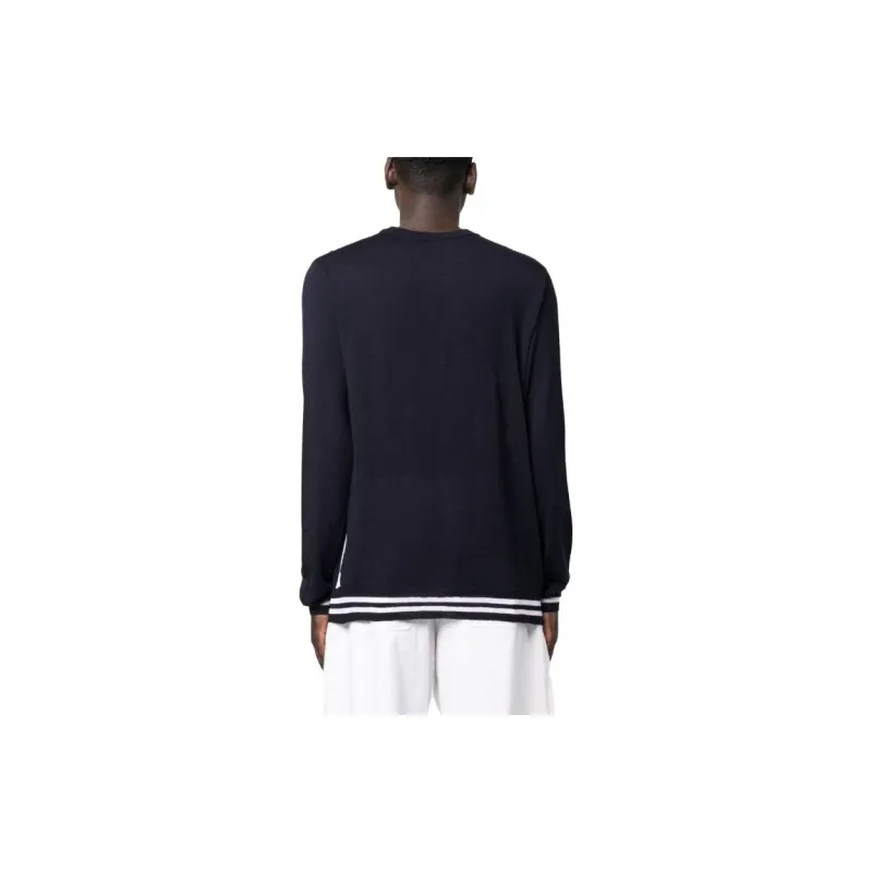 BALMAIN Monogram-print Merino Wool Jumper-2
