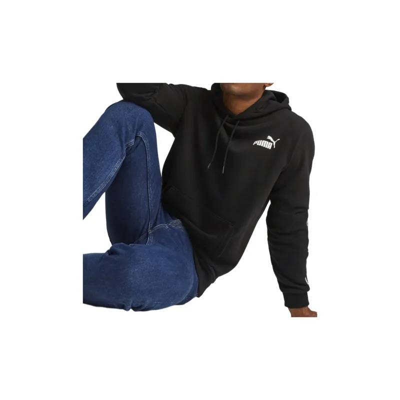 PUMA Essential+ Sweat À Capuche Tape Homme Sweatshirt Men's Black-7