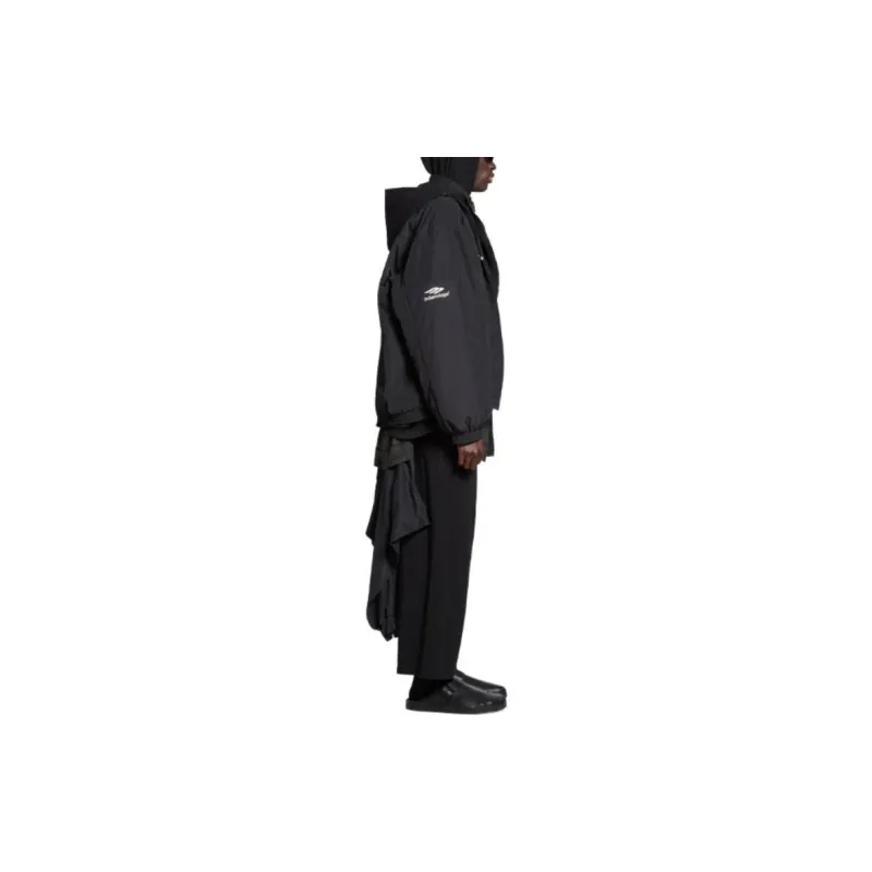 Balenciaga SS24 Jackets Coats Loose Fit Style Unisex Black-4