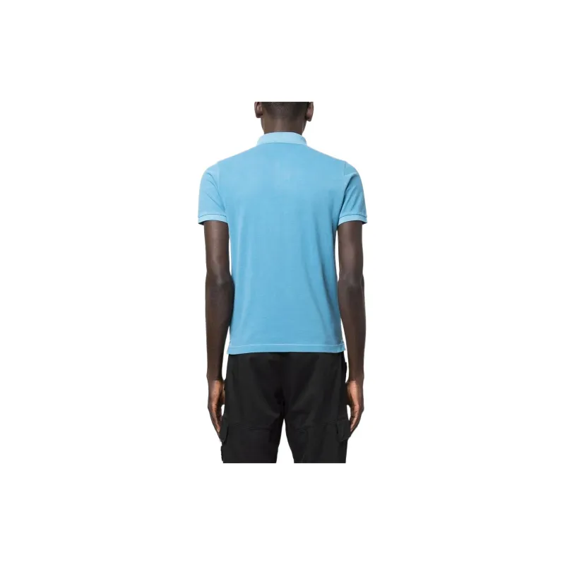 STONE ISLAND Polo Shirts Men Sky Blue-2