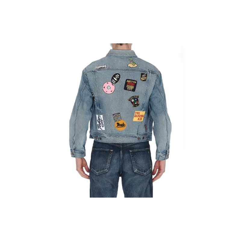 CELINE Denim Jackets Men Blue-2