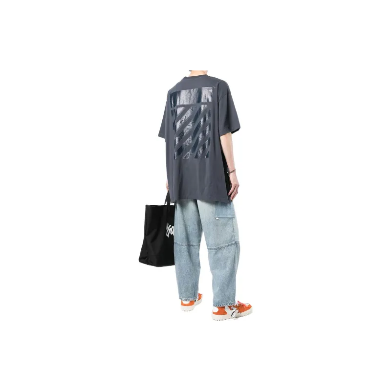 OFF WHITE Rubber Diagonals Oversized T Shirt-3