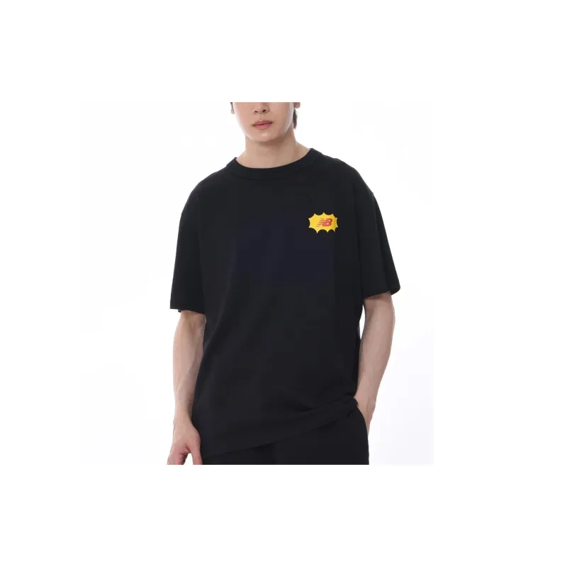New Balance Drop Shoulder Sleeve T Shirt Men's Black-2