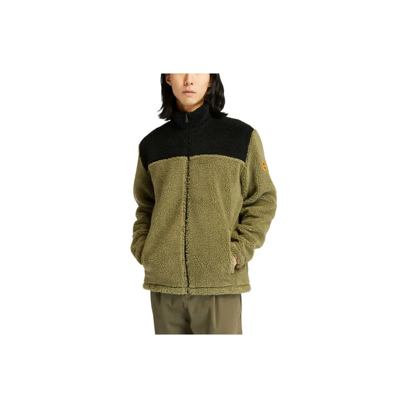 Timberland Velvet Jackets Men Khaki Green-3