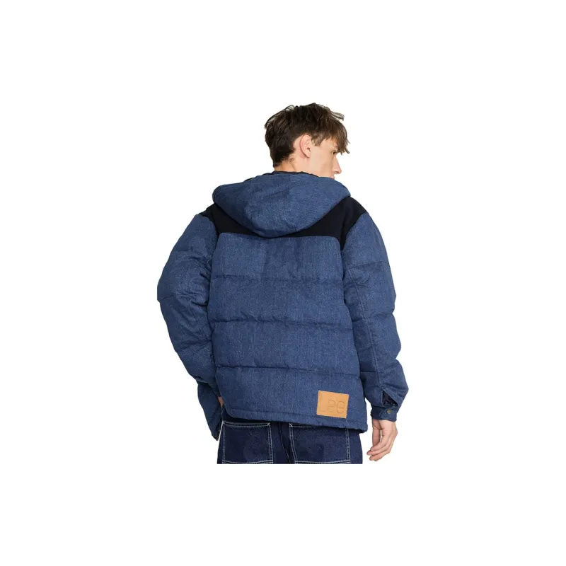 Lee FW22 Letter Hooded Down Jacket Men's Dark Blue-6