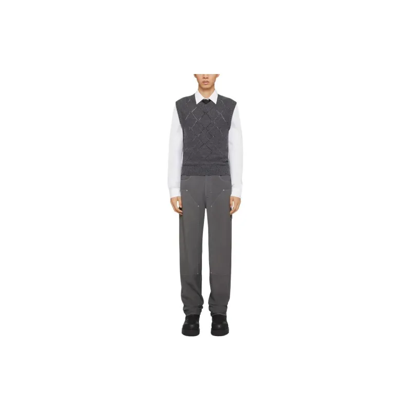 Givenchy Cropped Sweater In Wool Sweater Men's Medium Gray-1